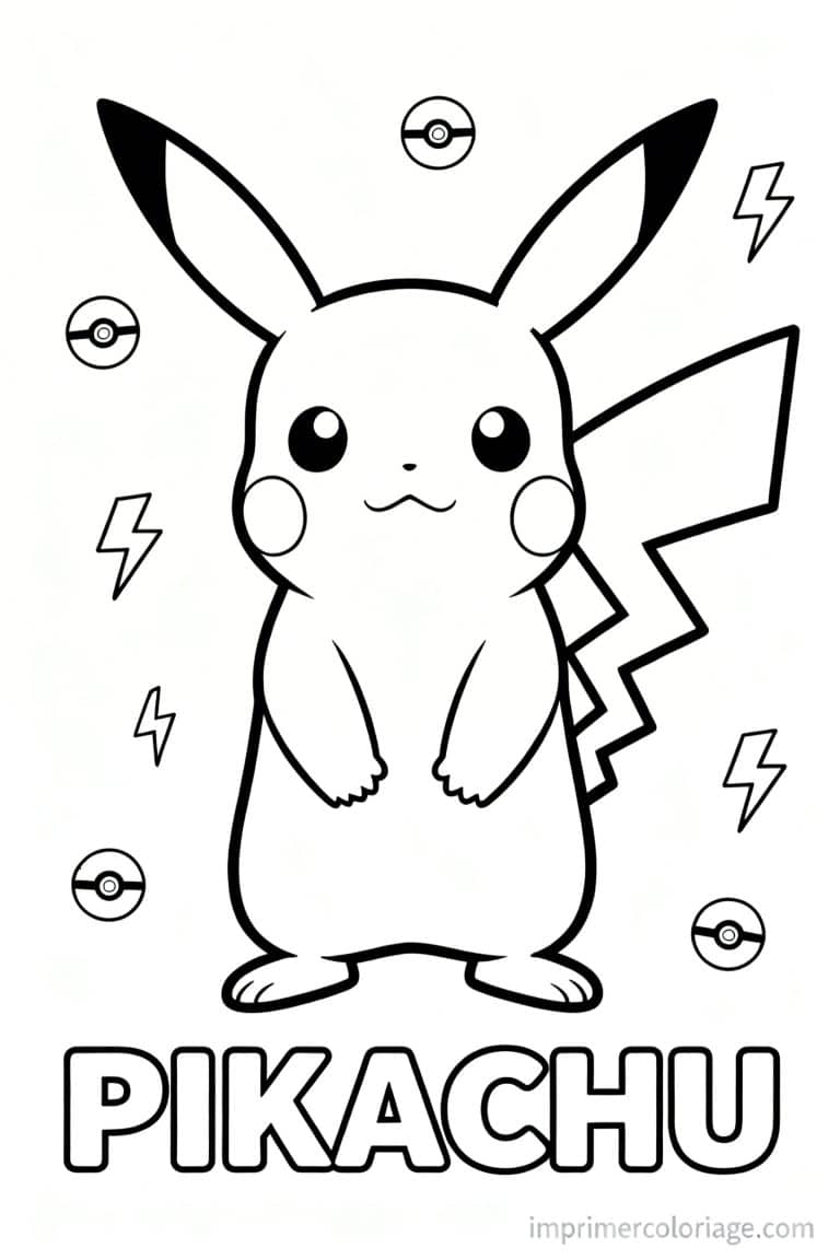 test coloriage pikachu - dessin gratuit &agrave; imprimer