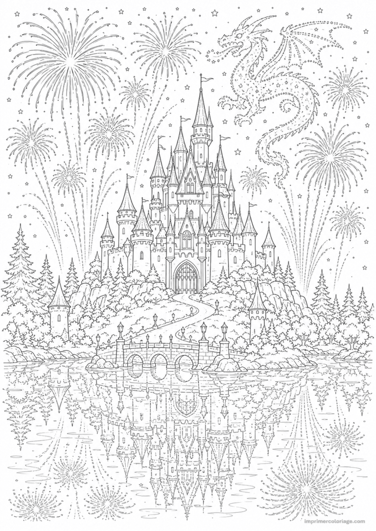 coloriage feu artifice cute visage souriant - dessin gratuit &agrave; imprimer