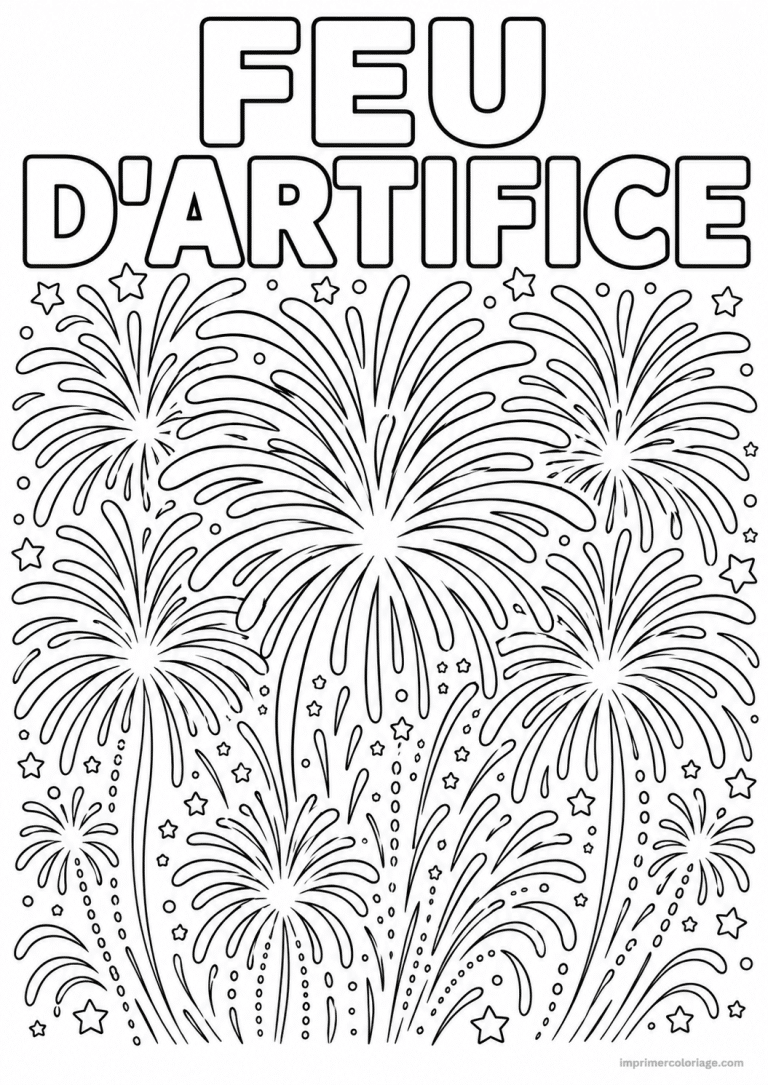 coloriage feu artifice titre spirale - dessin gratuit &agrave; imprimer