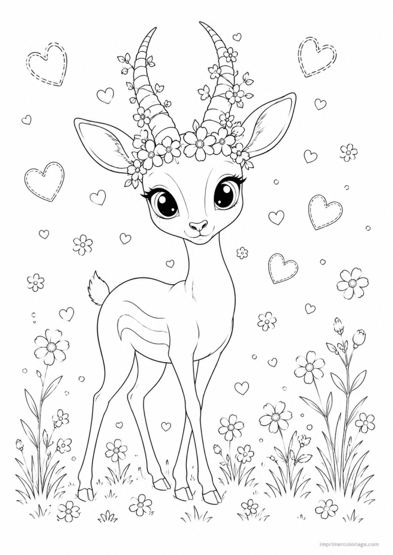coloriage gazelle bebe à imprimer coloriage gazelle bebe - dessin gratuit à imprimer
