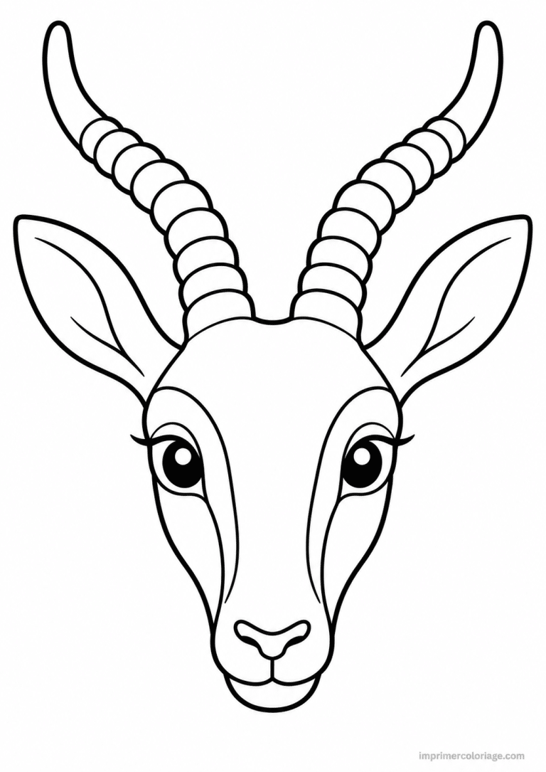 coloriage gazelle corne à imprimer coloriage gazelle corne - dessin gratuit à imprimer