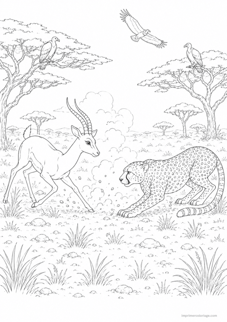 coloriage gazelle savane test à imprimer coloriage gazelle savane test - dessin gratuit à imprimer