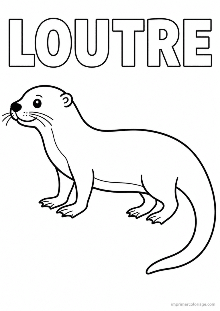 coloriage loutre profil titre à imprimer coloriage loutre profil titre - dessin gratuit à imprimer