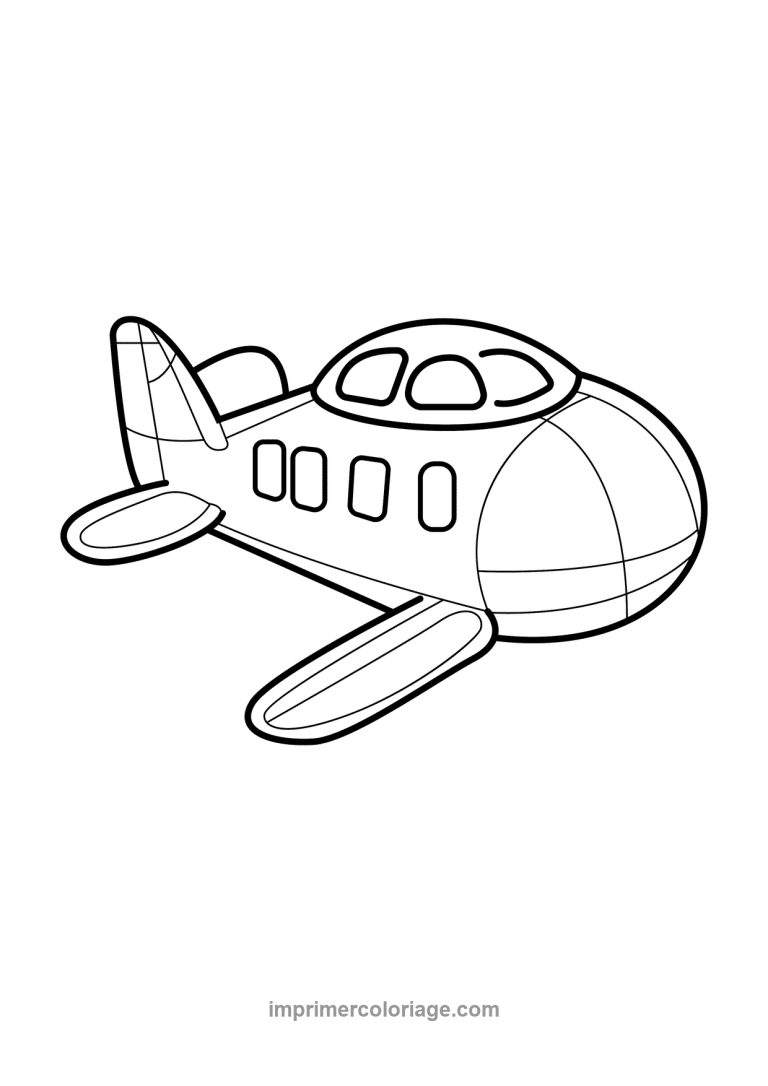 avion jouet mignon hublots simple - dessin gratuit &agrave; imprimer