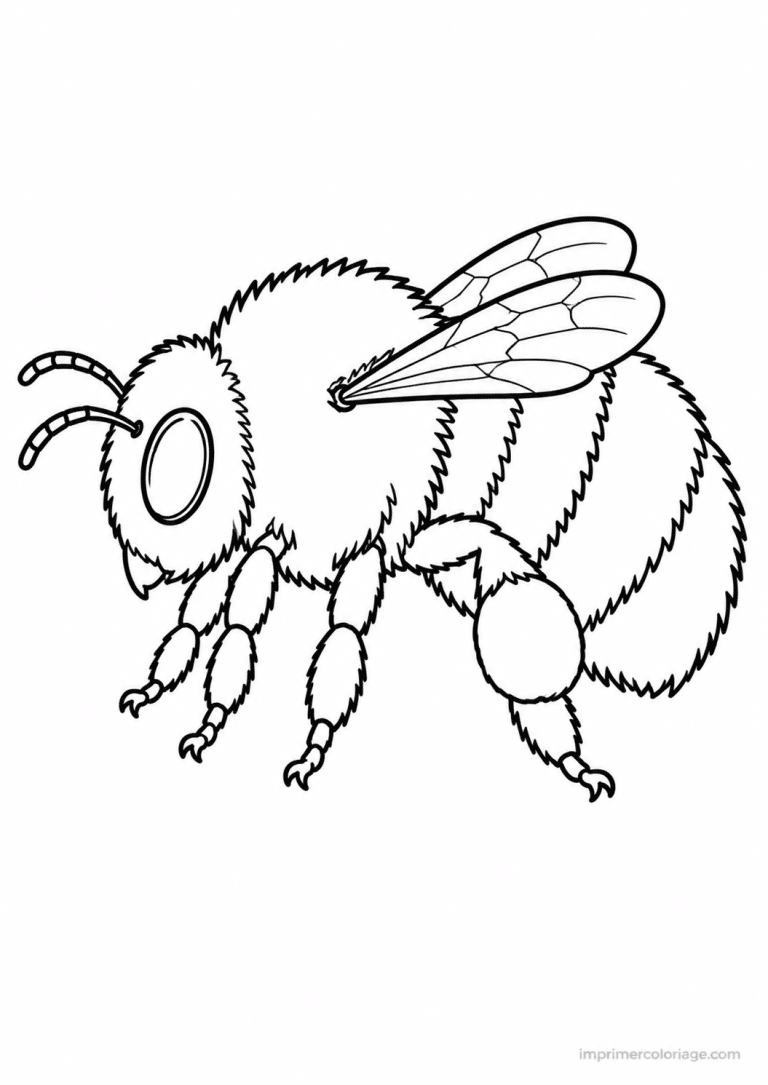 coloriage abeille bourdon poilu à imprimer coloriage abeille bourdon poilu - dessin gratuit à imprimer