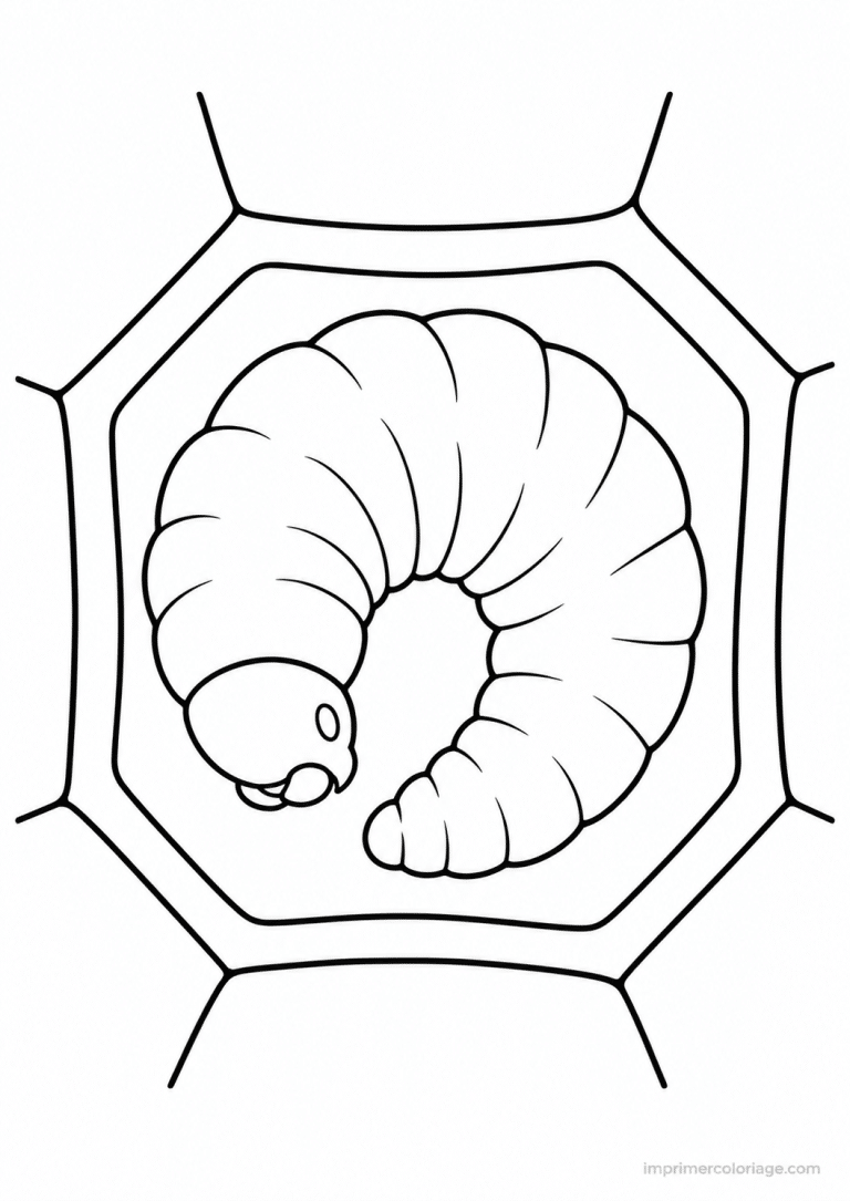 coloriage abeille larve alveole à imprimer coloriage abeille larve alveole - dessin gratuit à imprimer