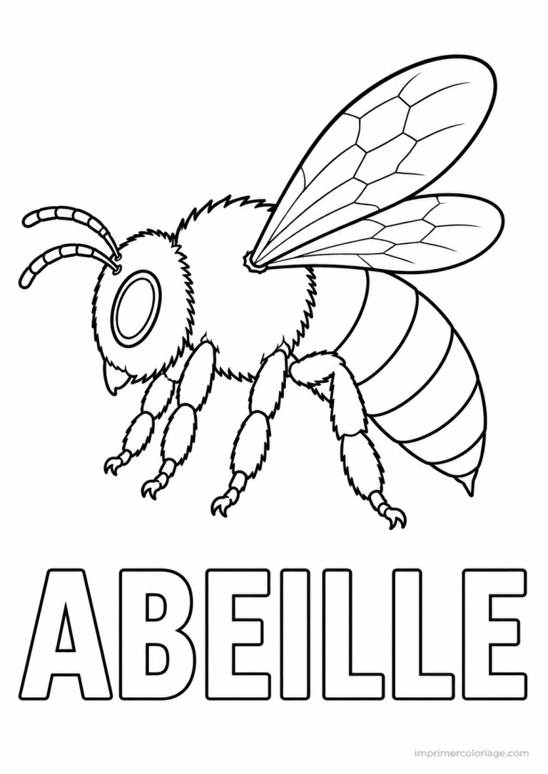 coloriage abeille titre bas à imprimer coloriage abeille titre bas - dessin gratuit à imprimer