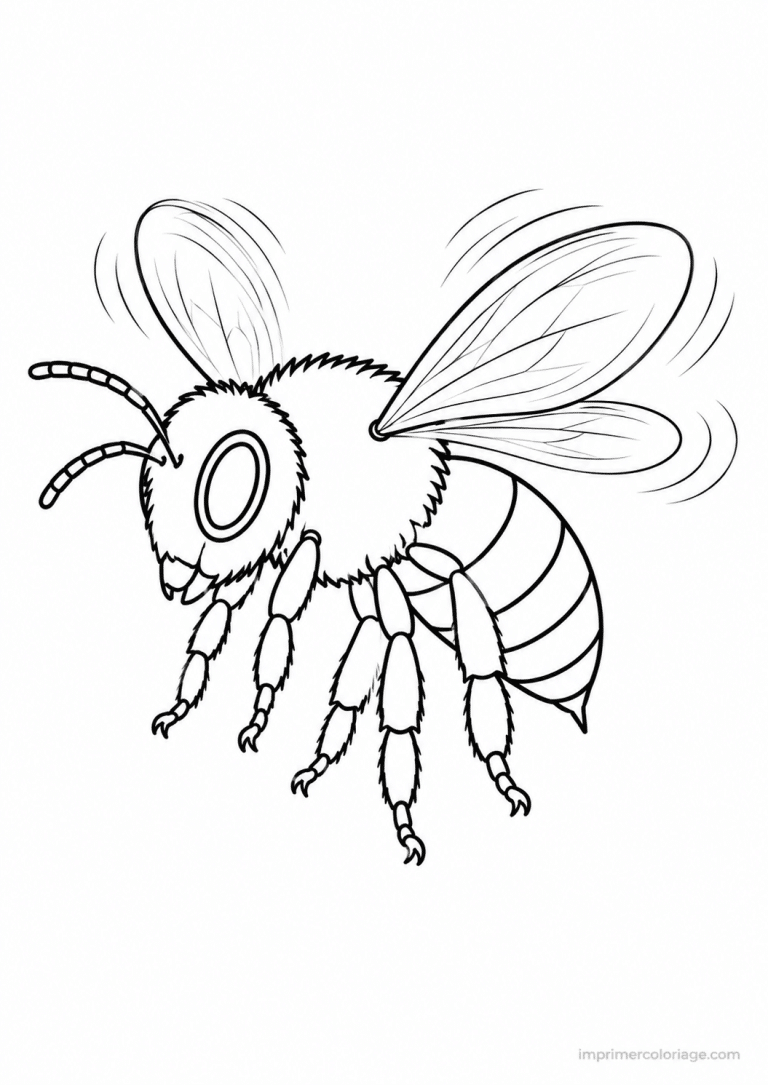 coloriage abeille vol stationnaire à imprimer coloriage abeille vol stationnaire - dessin gratuit à imprimer