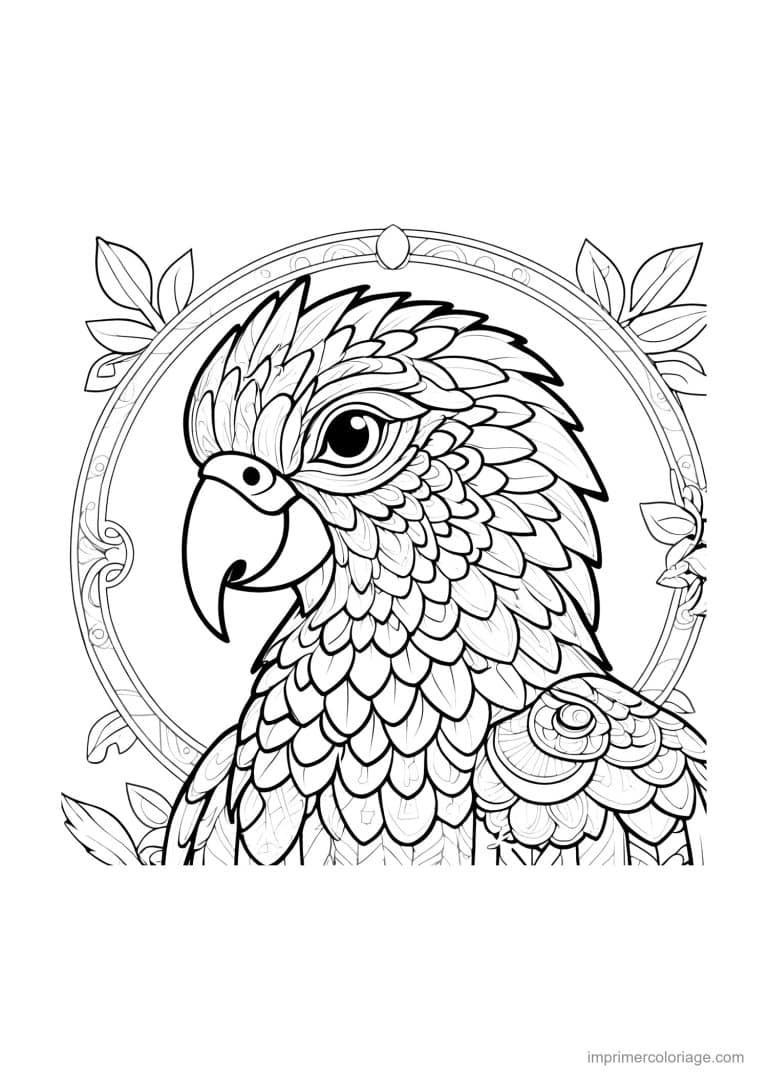 coloriage aigle mandala 09 - dessin gratuit &agrave; imprimer