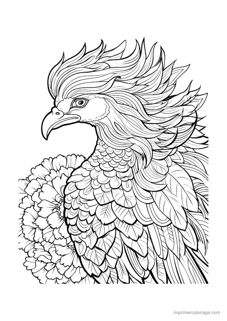 coloriage aigle mandala 10 - dessin gratuit &agrave; imprimer