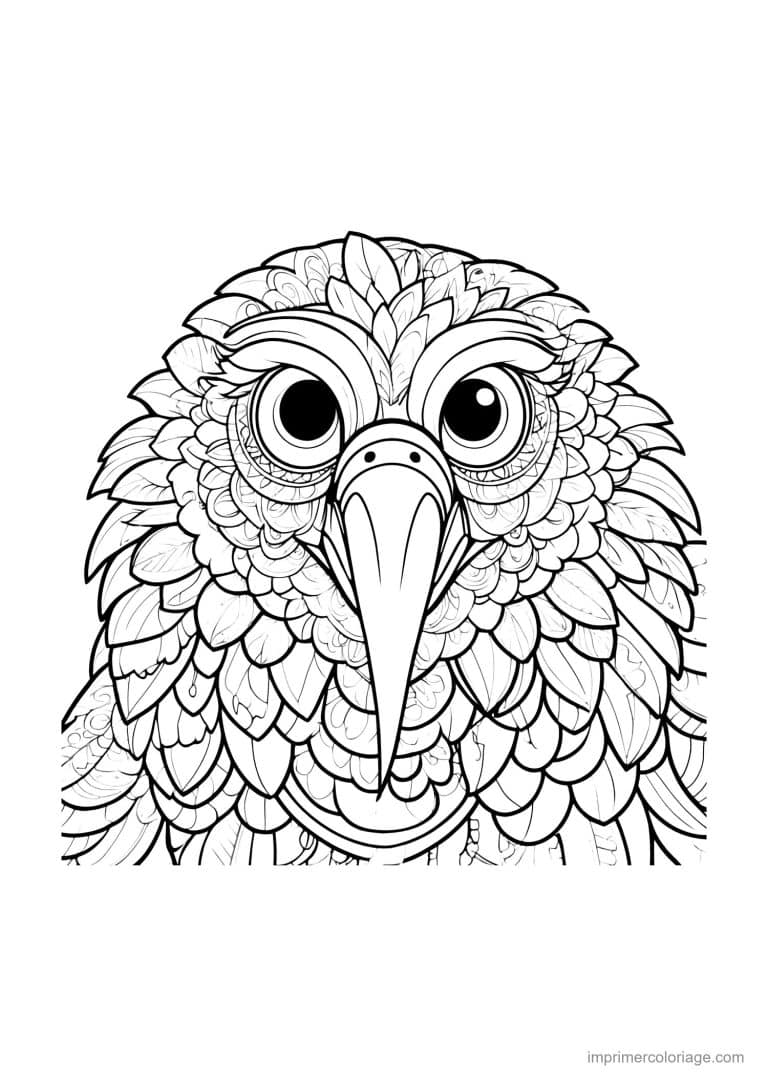 coloriage aigle mandala 11 - dessin gratuit &agrave; imprimer