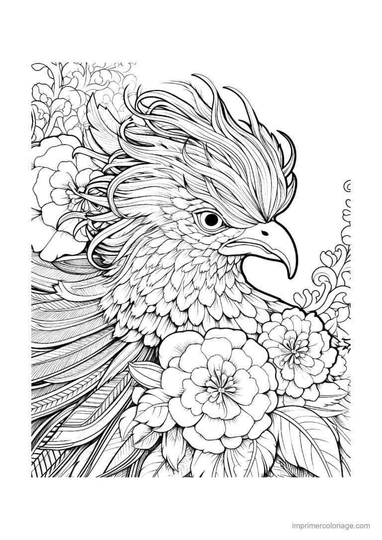 coloriage aigle mandala 15 - dessin gratuit &agrave; imprimer