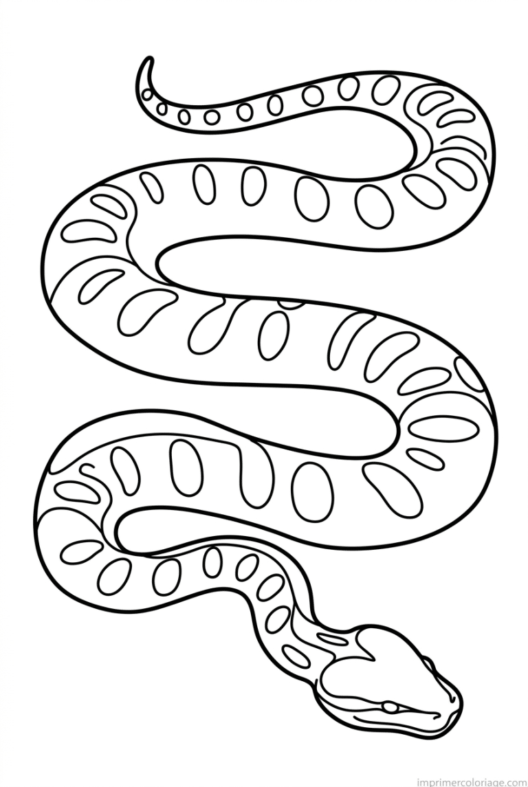 coloriage anaconda courbe entier à imprimer coloriage anaconda courbe entier - dessin gratuit à imprimer