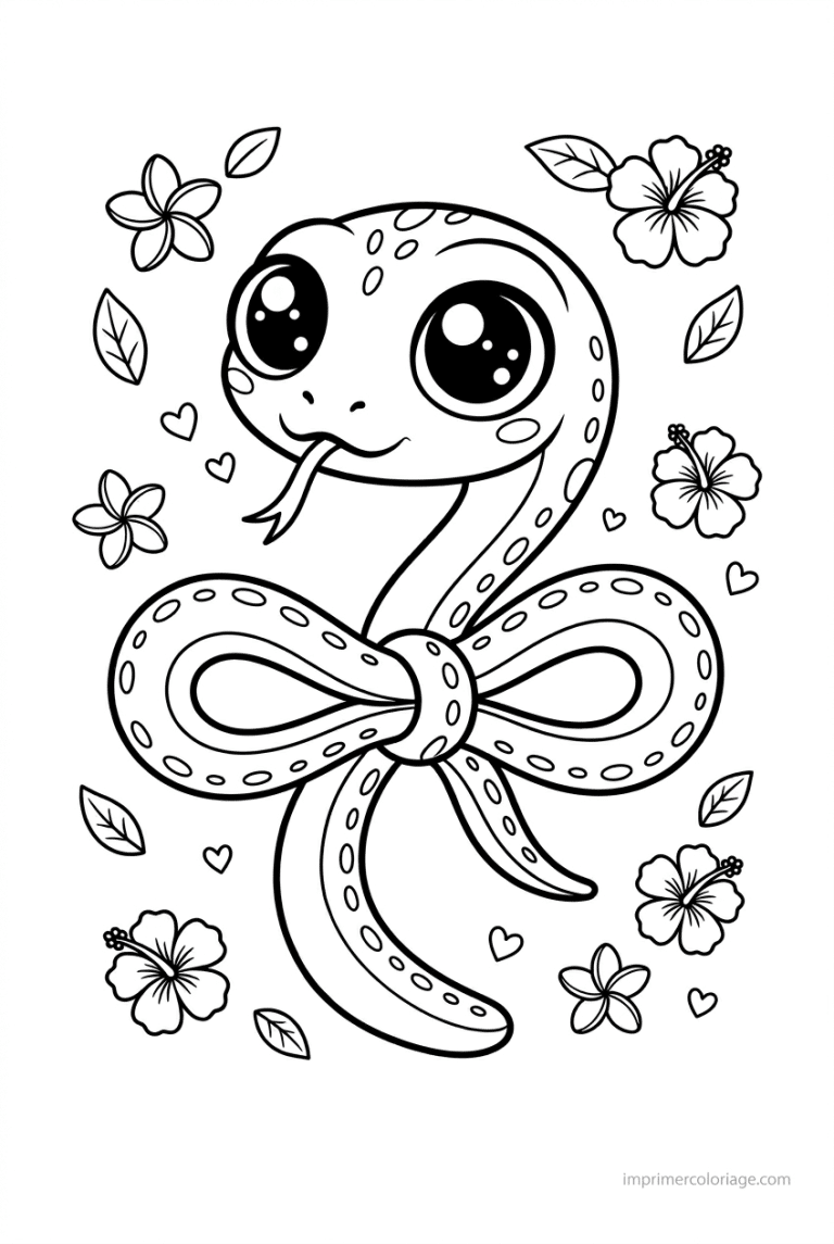 coloriage anaconda cute bebe noeud à imprimer coloriage anaconda cute bebe noeud - dessin gratuit à imprimer