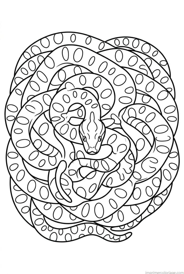 coloriage anaconda dessus spirale à imprimer coloriage anaconda dessus spirale - dessin gratuit à imprimer
