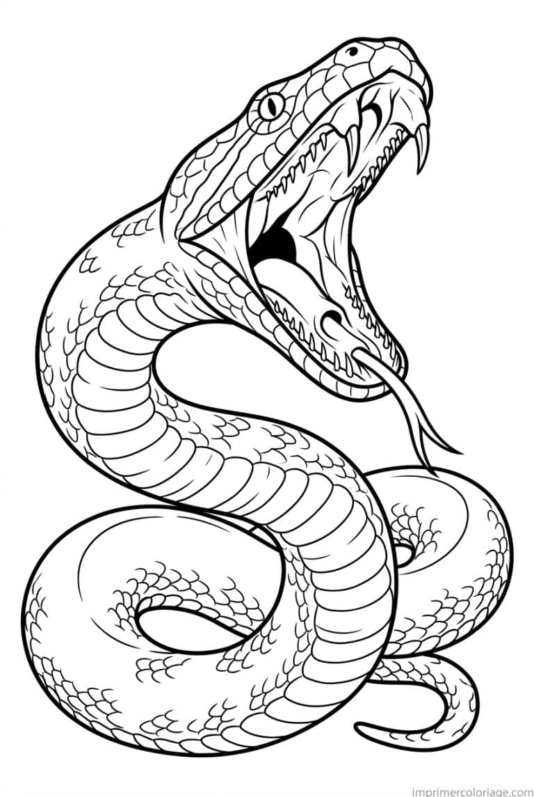 coloriage anaconda gueule ouverte à imprimer coloriage anaconda gueule ouverte - dessin gratuit à imprimer