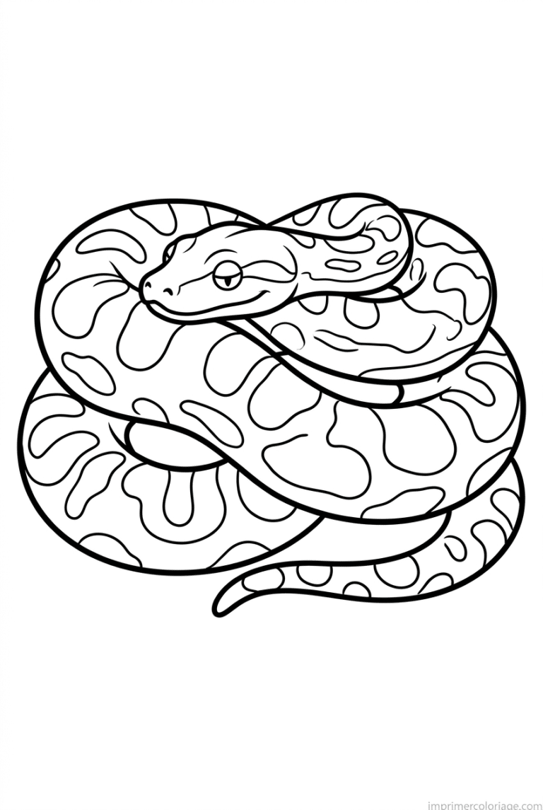 coloriage anaconda repos boucles à imprimer coloriage anaconda repos boucles - dessin gratuit à imprimer