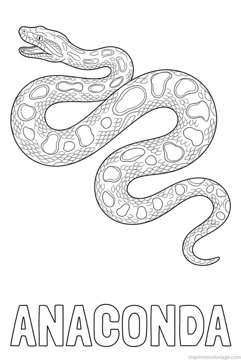 coloriage anaconda titre bas 1 à imprimer coloriage anaconda titre bas 1 - dessin gratuit à imprimer