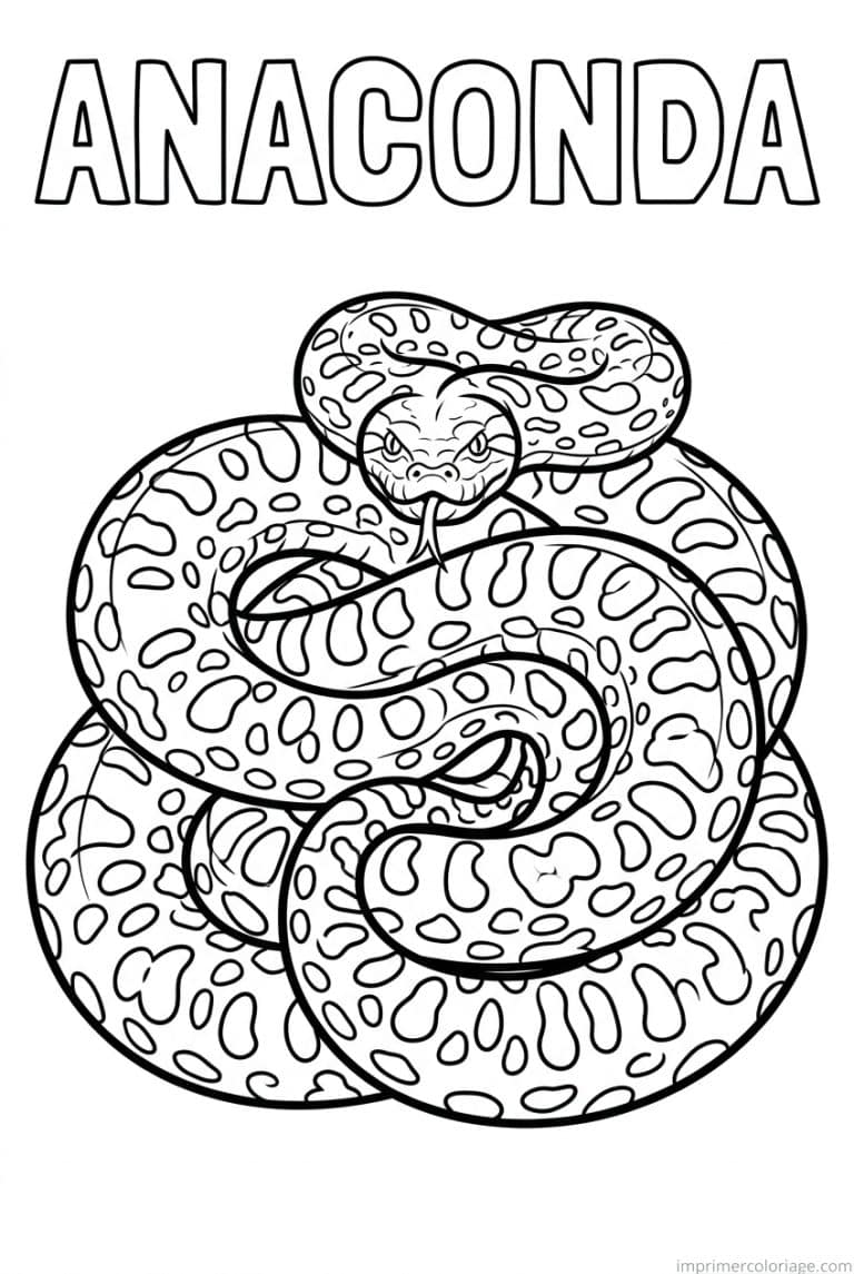 coloriage anaconda titre haut à imprimer coloriage anaconda titre haut - dessin gratuit à imprimer
