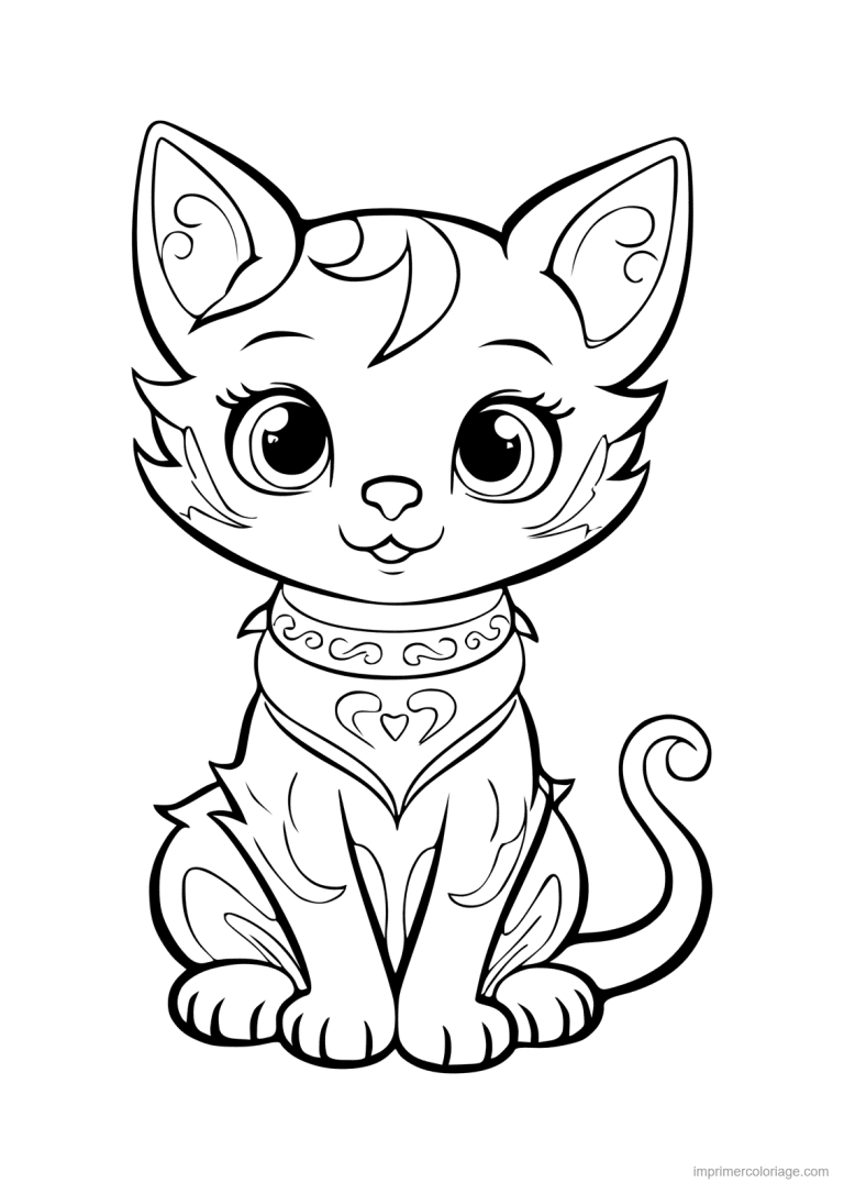 coloriage animal compagnie chat 11 - dessin gratuit &agrave; imprimer