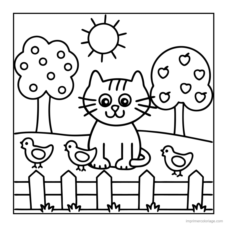 coloriage animal compagnie chat 13 - dessin gratuit &agrave; imprimer