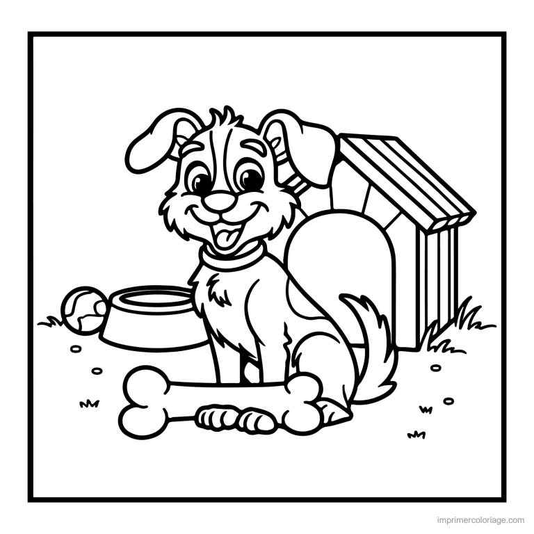 coloriage animal compagnie chien 13 - dessin gratuit &agrave; imprimer