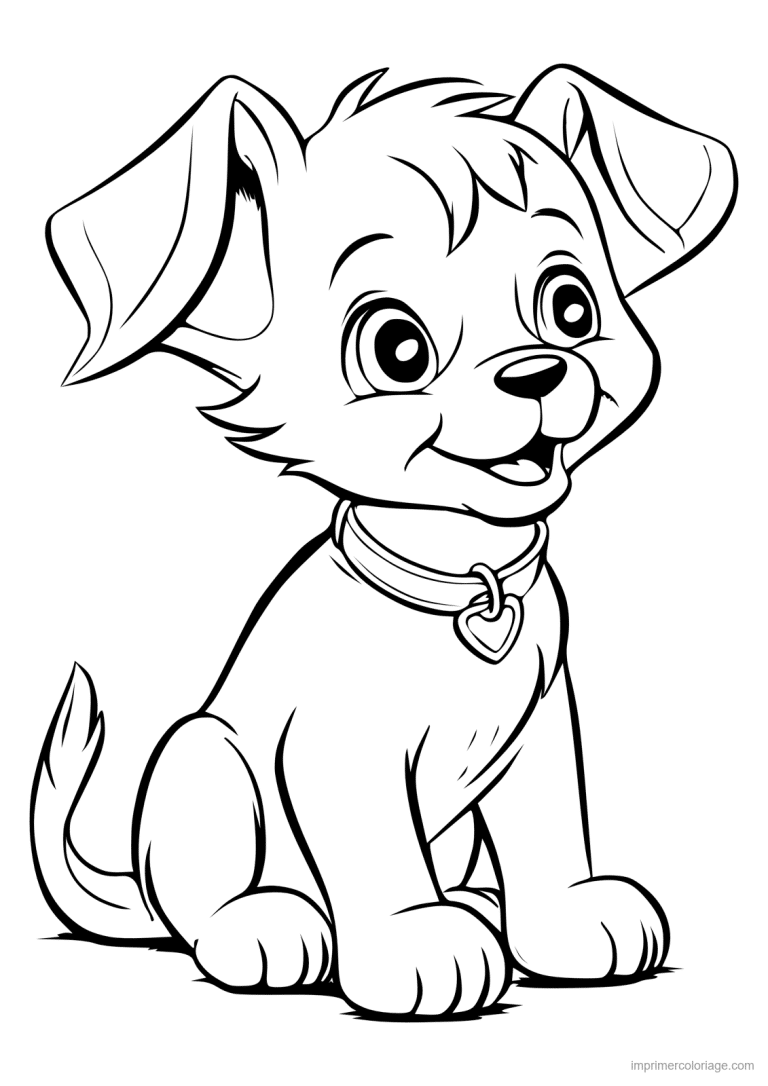 coloriage animal compagnie chien 6 - dessin gratuit &agrave; imprimer