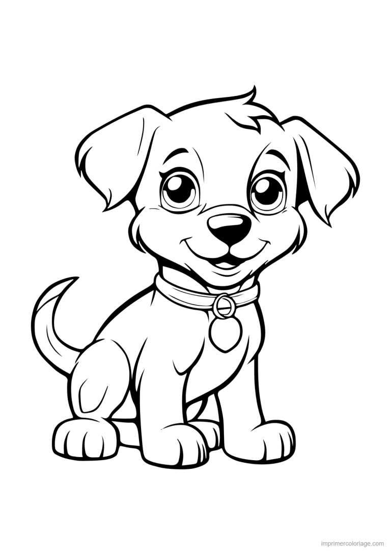 coloriage animal compagnie chien 7 - dessin gratuit &agrave; imprimer