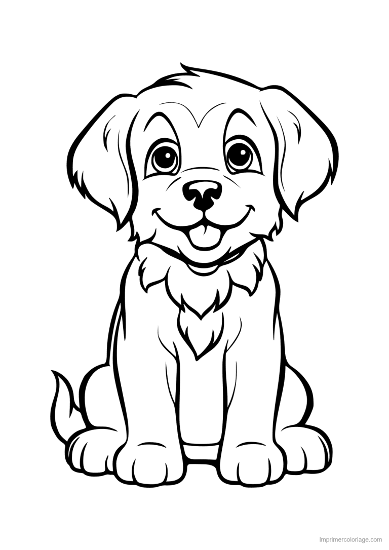 coloriage animal compagnie chien 8 - dessin gratuit &agrave; imprimer