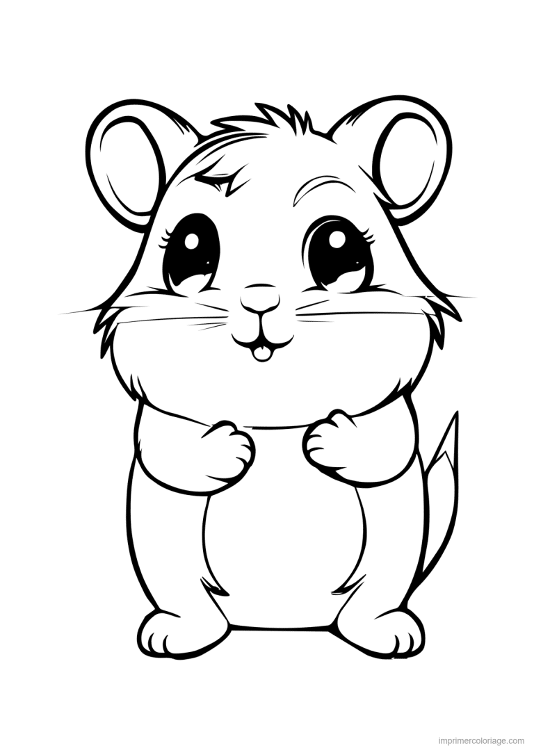 coloriage animal compagnie hamster 4 - dessin gratuit &agrave; imprimer
