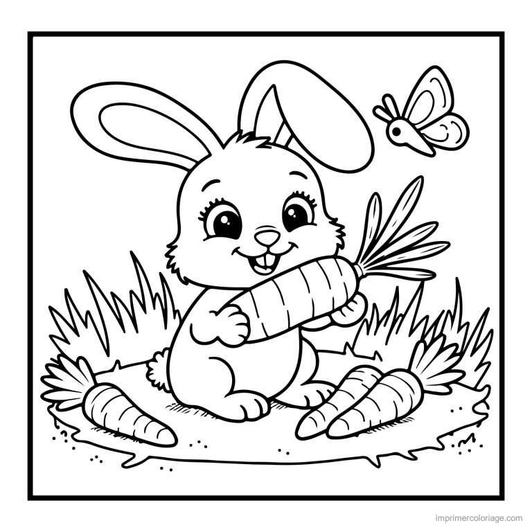 coloriage animal compagnie lapin 6 - dessin gratuit &agrave; imprimer