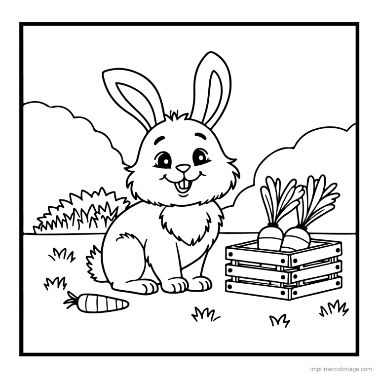 coloriage animal compagnie lapin 8 - dessin gratuit &agrave; imprimer