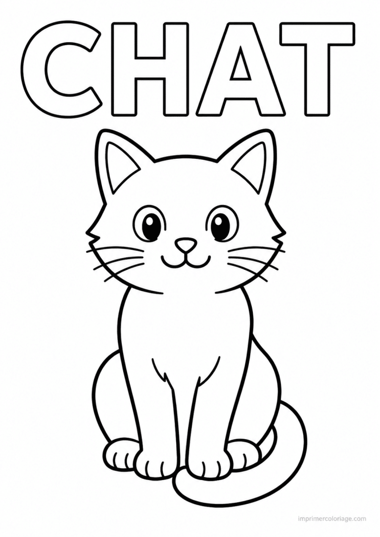 coloriage animaux compagnie chat titre - dessin gratuit &agrave; imprimer
