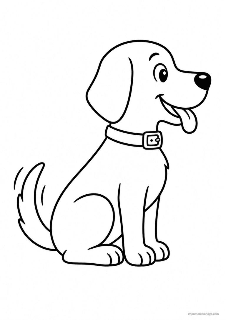 coloriage animaux compagnie chien profil - dessin gratuit &agrave; imprimer