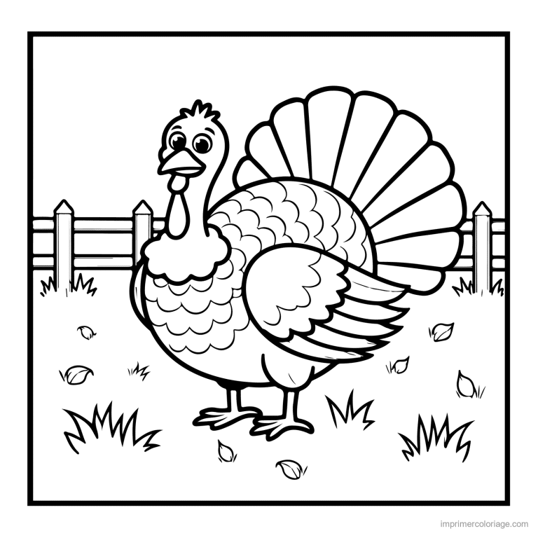 coloriage animaux de la ferme dinde de la ferme - dessin gratuit &agrave; imprimer