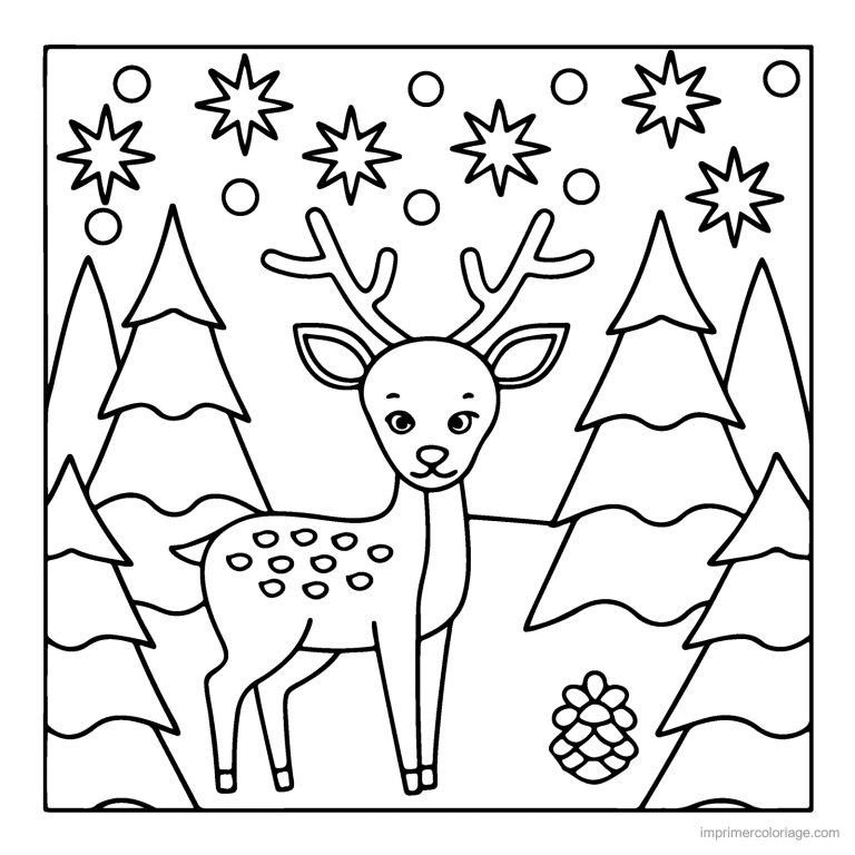 coloriage animaux foret cerf 7 à imprimer coloriage animaux foret cerf 7 - dessin gratuit à imprimer