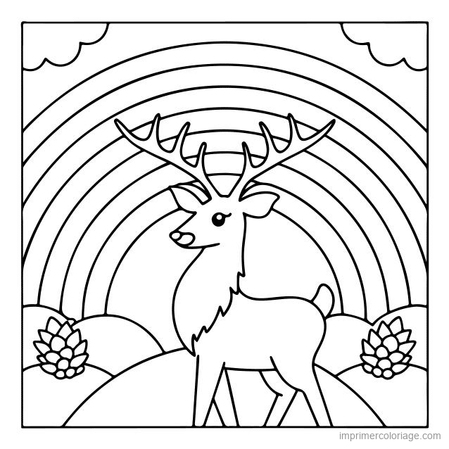 coloriage animaux foret cerf 9 à imprimer coloriage animaux foret cerf 9 - dessin gratuit à imprimer