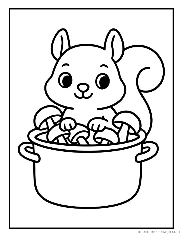 coloriage animaux foret ecureuil 12 à imprimer coloriage animaux foret ecureuil 12 - dessin gratuit à imprimer