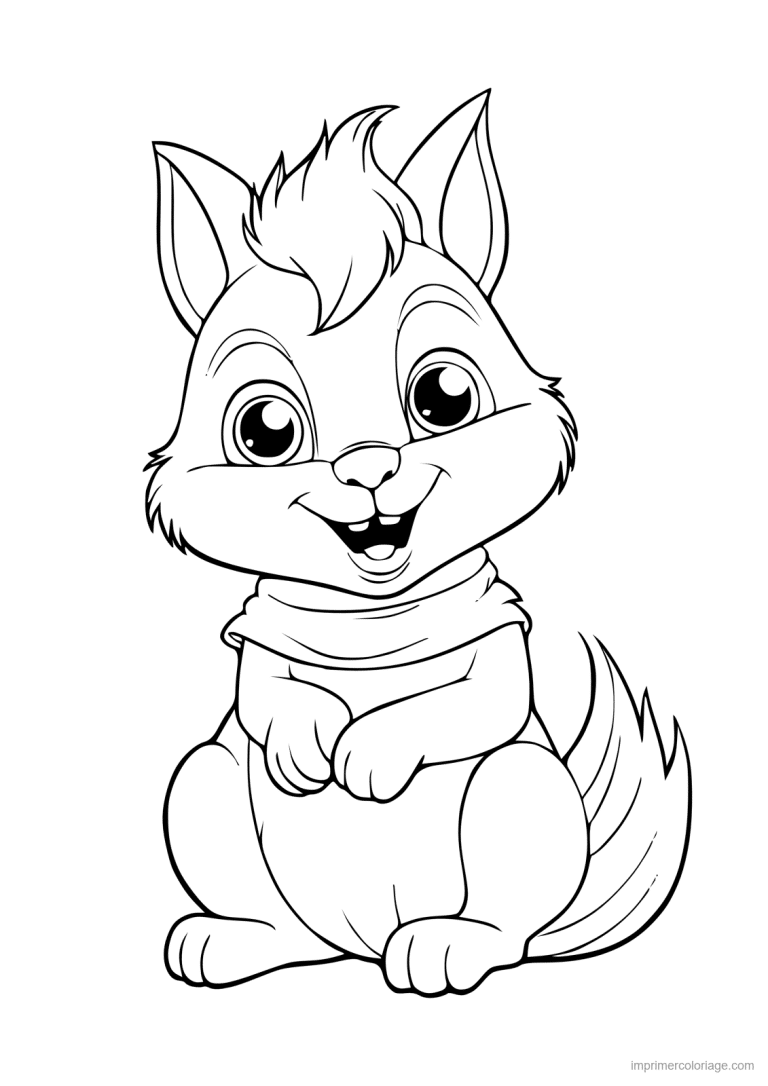 coloriage animaux foret ecureuil 15 à imprimer coloriage animaux foret ecureuil 15 - dessin gratuit à imprimer