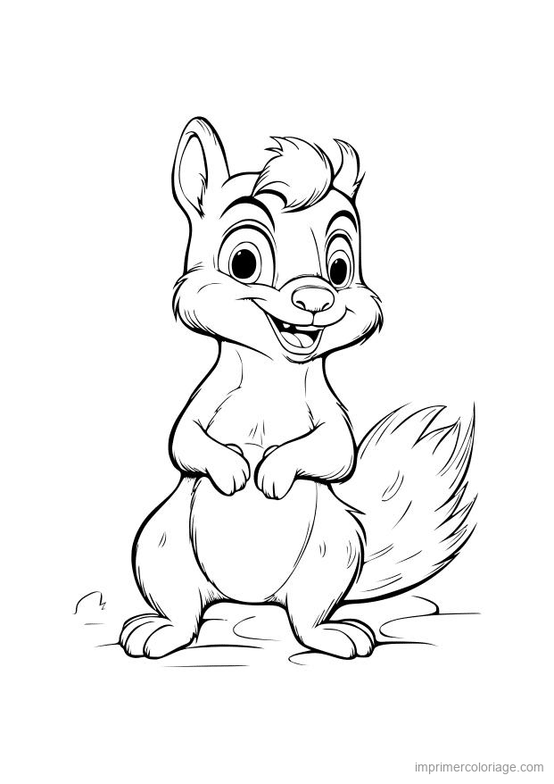 coloriage animaux foret ecureuil 18 à imprimer coloriage animaux foret ecureuil 18 - dessin gratuit à imprimer