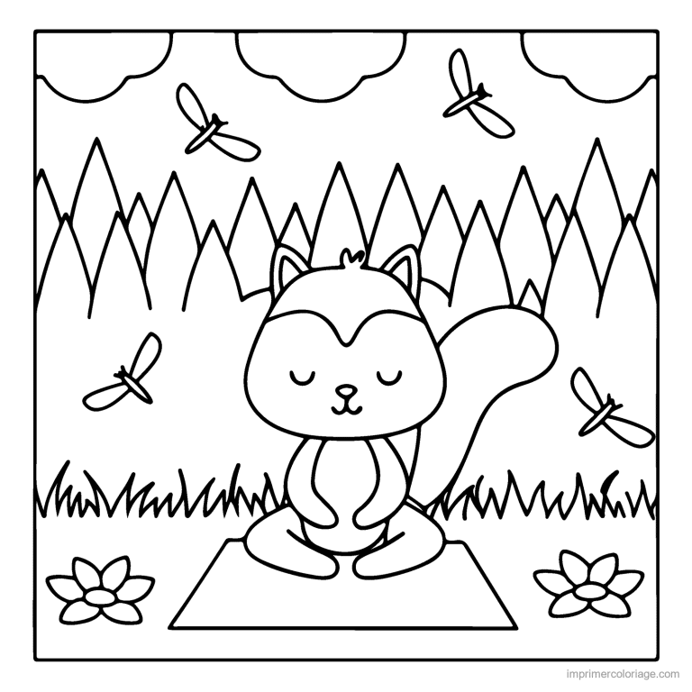 coloriage animaux foret ecureuil 8 à imprimer coloriage animaux foret ecureuil 8 - dessin gratuit à imprimer