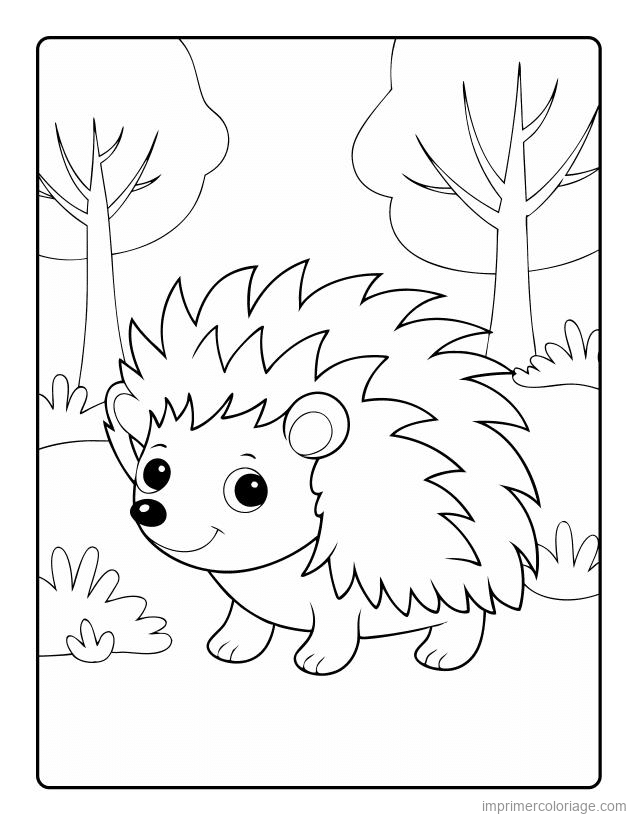 coloriage animaux foret herisson 12 à imprimer coloriage animaux foret herisson 12 - dessin gratuit à imprimer