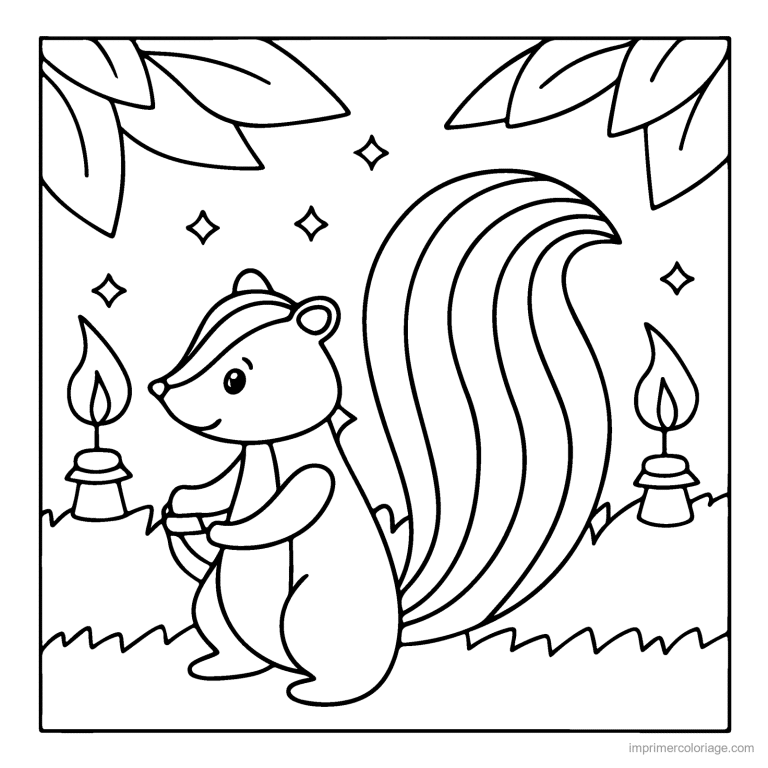 coloriage animaux foret mouffette 1 à imprimer coloriage animaux foret mouffette 1 - dessin gratuit à imprimer