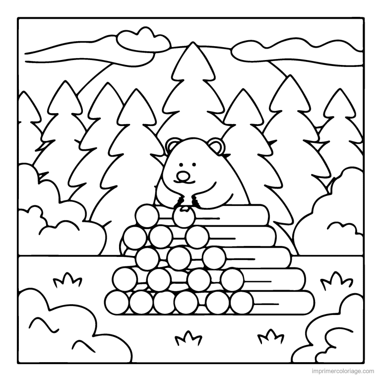 coloriage animaux foret ours 24 à imprimer coloriage animaux foret ours 24 - dessin gratuit à imprimer