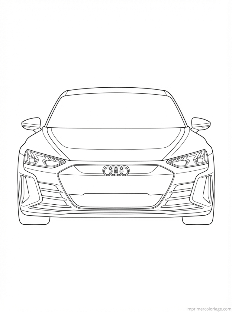 coloriage audi etron gt face - dessin gratuit &agrave; imprimer