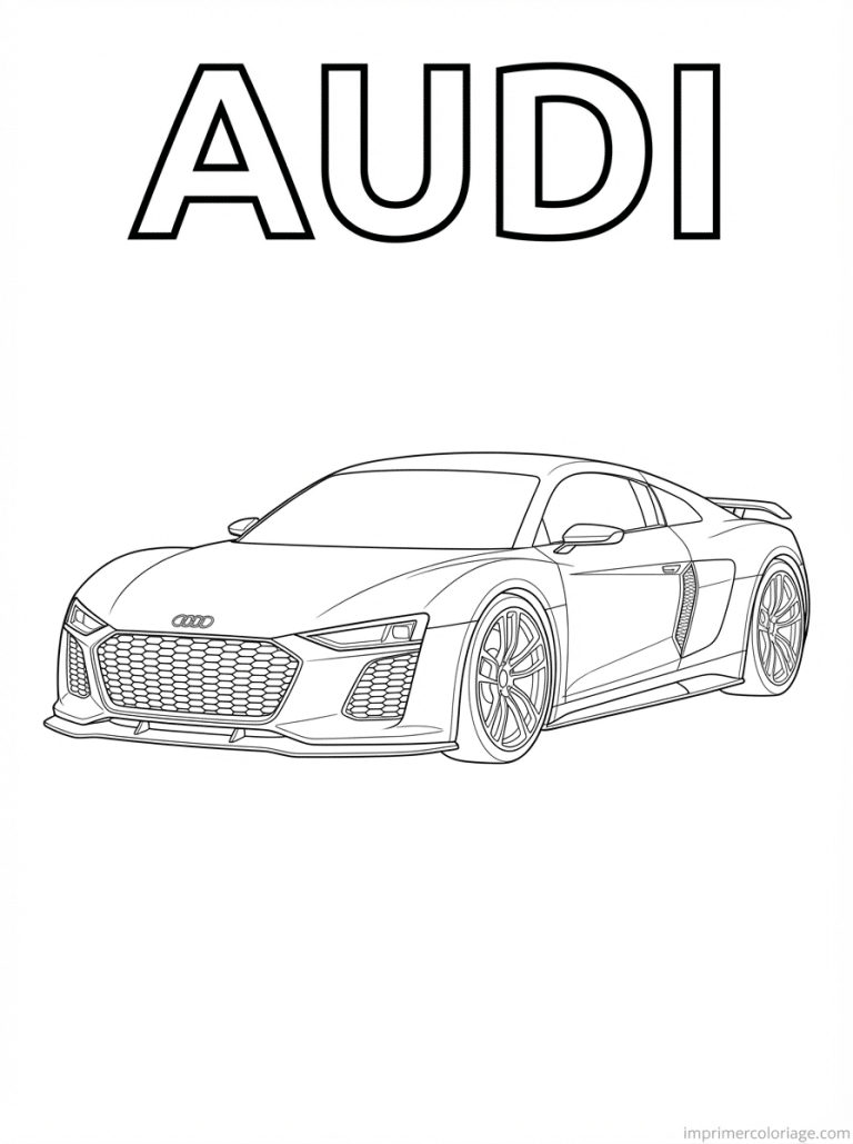 coloriage audi titre concept lemans - dessin gratuit &agrave; imprimer