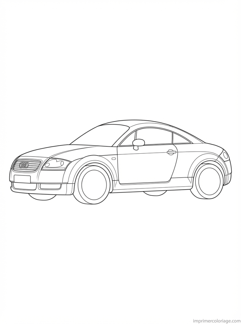 coloriage audi tt profil - dessin gratuit &agrave; imprimer