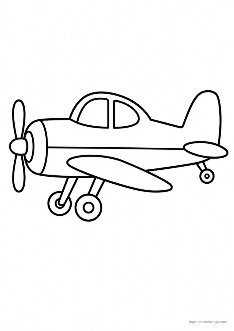 coloriage avion epais helice simple à imprimer coloriage avion epais helice simple - dessin gratuit à imprimer
