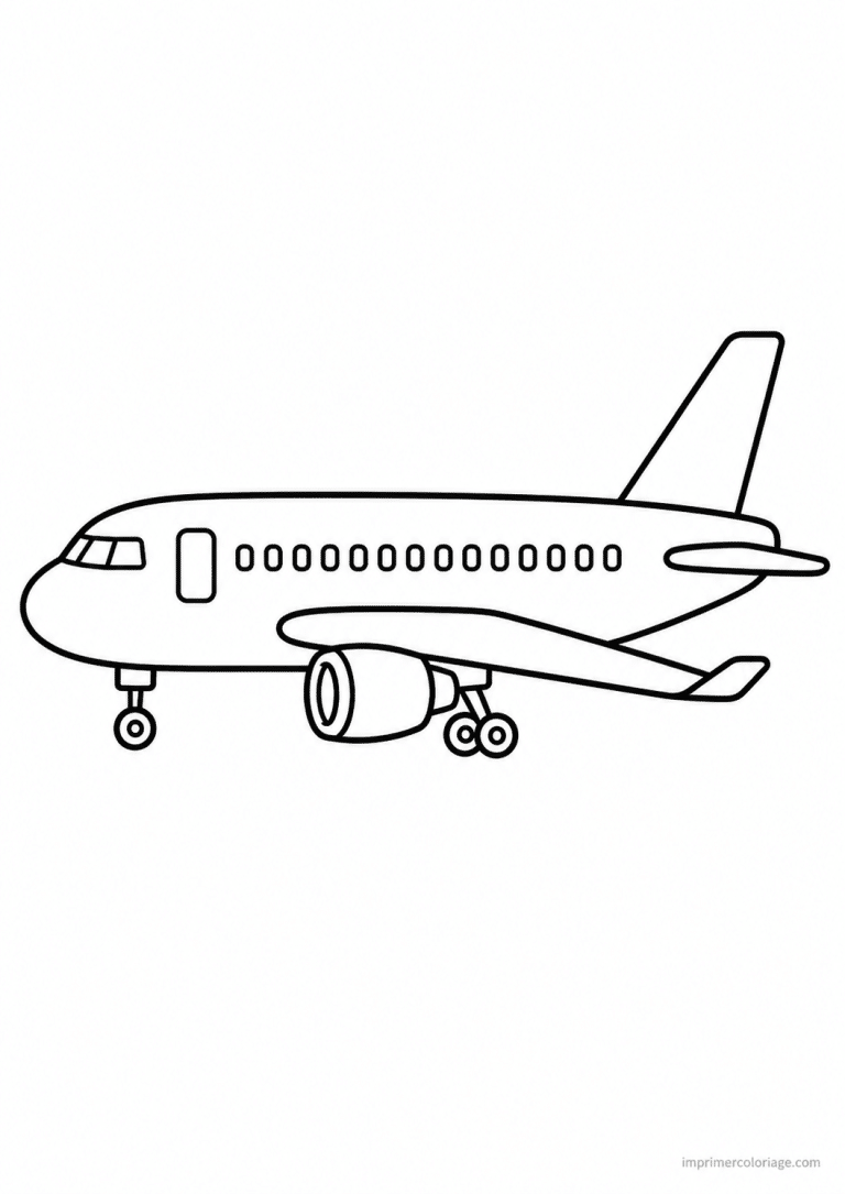 coloriage avion epais profil simple à imprimer coloriage avion epais profil simple - dessin gratuit à imprimer