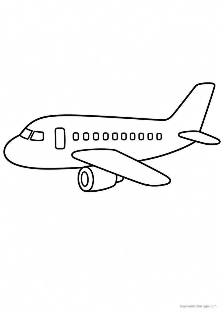 coloriage avion simple seul à imprimer coloriage avion simple seul - dessin gratuit à imprimer